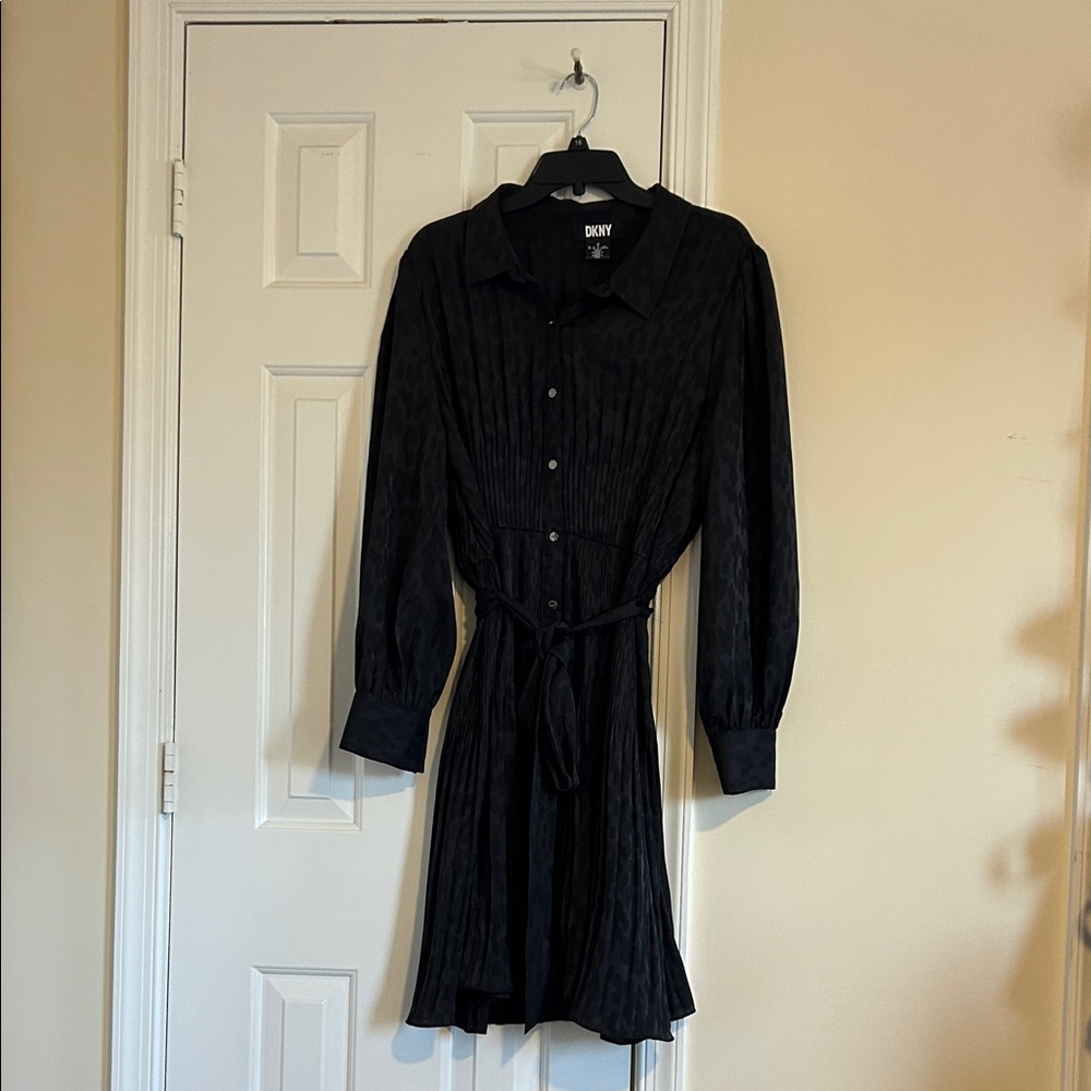 DKNY Charcoal Long Sleeve Dress